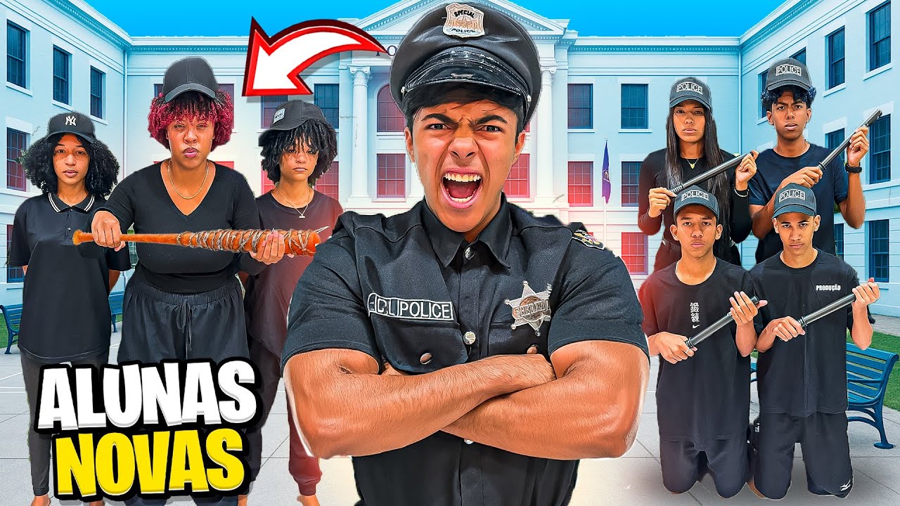 CHEGOU ALUNAS NOVAS NA ESCOLA DE POLICE! *a valentona invadiu a escola😬😮