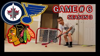 KNEE HOCKEY SEASON 3 - GAME 6 - JETS / BLUES / BLACKHAWKS - QUINNBOYSTV