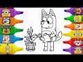 Bluey Drawing Easy Step by Step | Drawing Tutorial for Kids