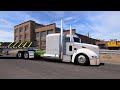 Hauling heavy steel  peterbilt 386  cat power  american truck simulator