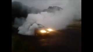 VN Commodore 3.8ltr Skid rig Paddock Basher Blown Tyres Burnout Drift Roey- Do a burnout