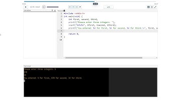 Read multiple integers using one scanf statement