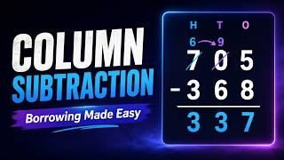 Column Subtraction Made Easy | Borrowing, Decimals &amp; Negative Answers