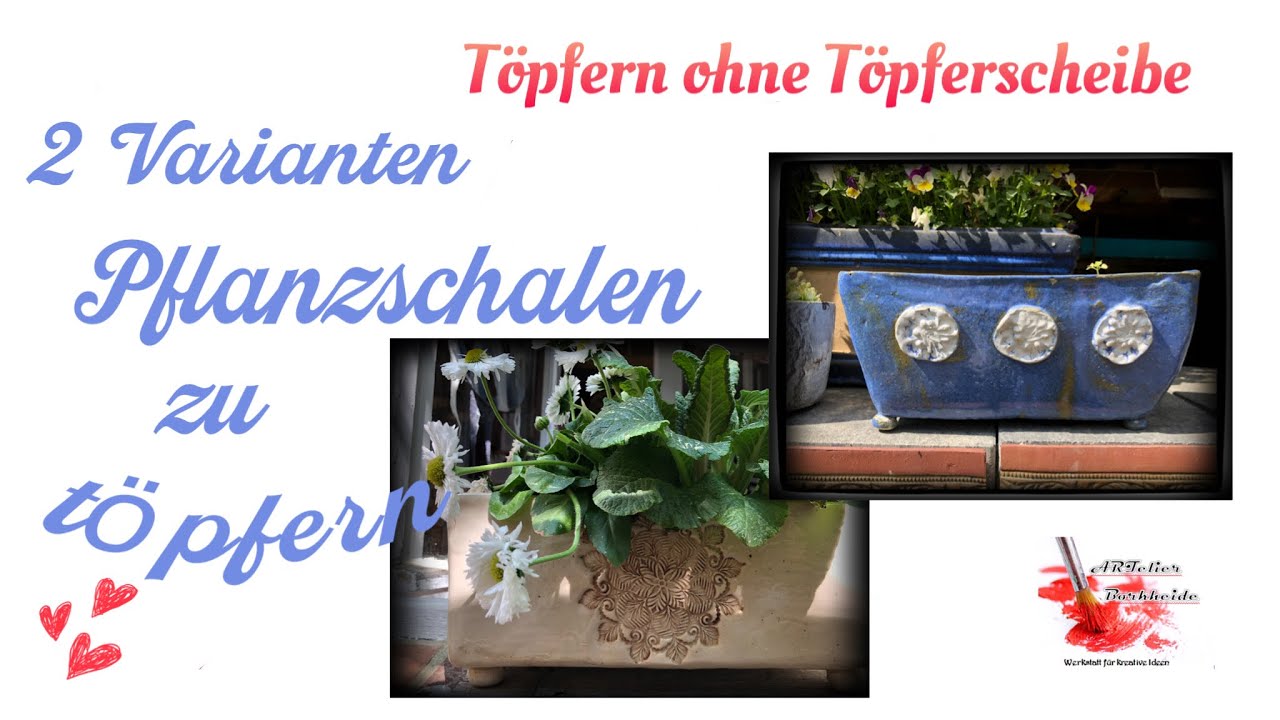 Pflanzkästen töpfern * 2 Varianten #ceramic #pottery #clay  #töpfern #ohnetöpferscheibe #artist