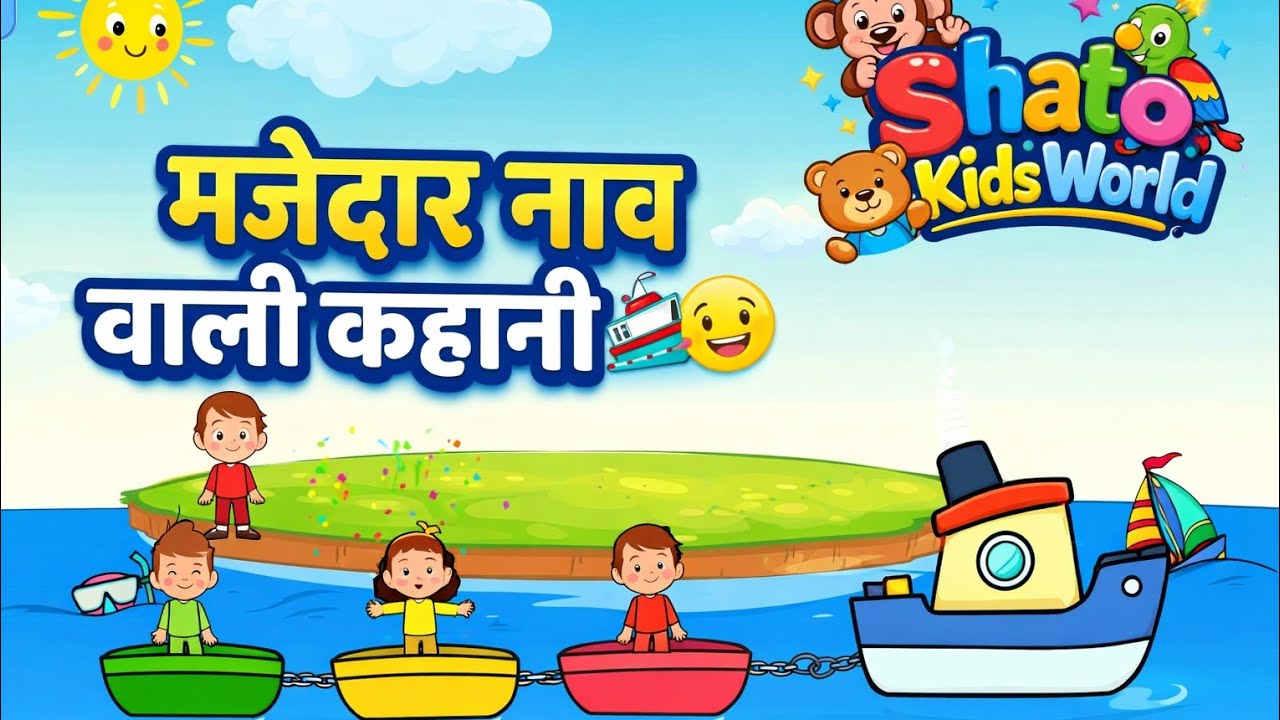 “नाव वाली मज़ेदार बच्चों की कहानी 🚤😄देखो, सीखो और मज़ा लो Shato Kids World के साथ 🌈”#kidsstory 