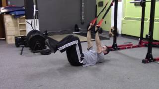 TRX Deadbug hold 90:90 position