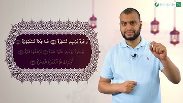 Surah Abasa Ayah 38 bis 42 - Qur'ān lesen leicht gemacht | سورة عبس
