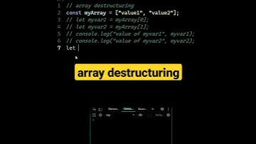 array destructuring | javascript tutorial #shorts #html #javascript