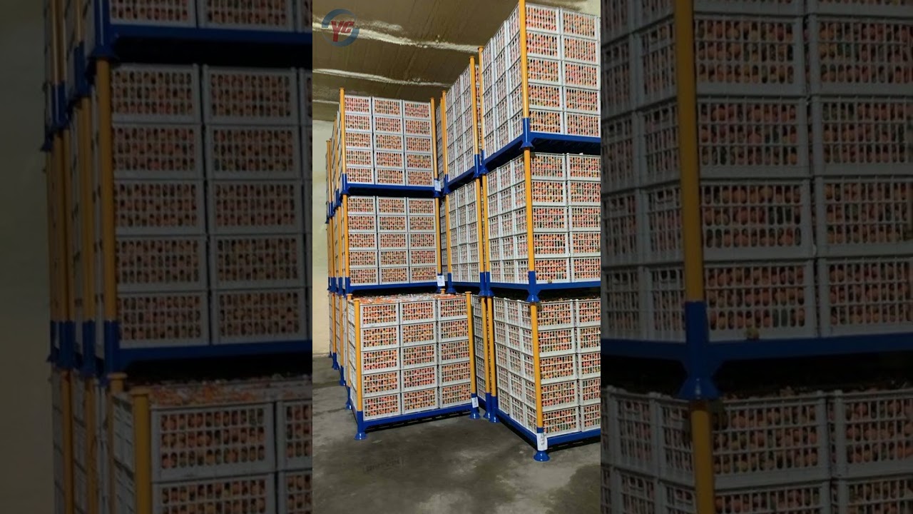Cold chain logistics cold storage stacking rack, metal folding rack, storage shelf