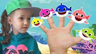 Shark Finger Family | Finger Puppets | Baby Shark song for children by Ulyana