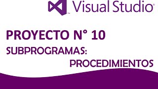 Visual Basic .NET - Parte 10 PROCEDIMIENTOS