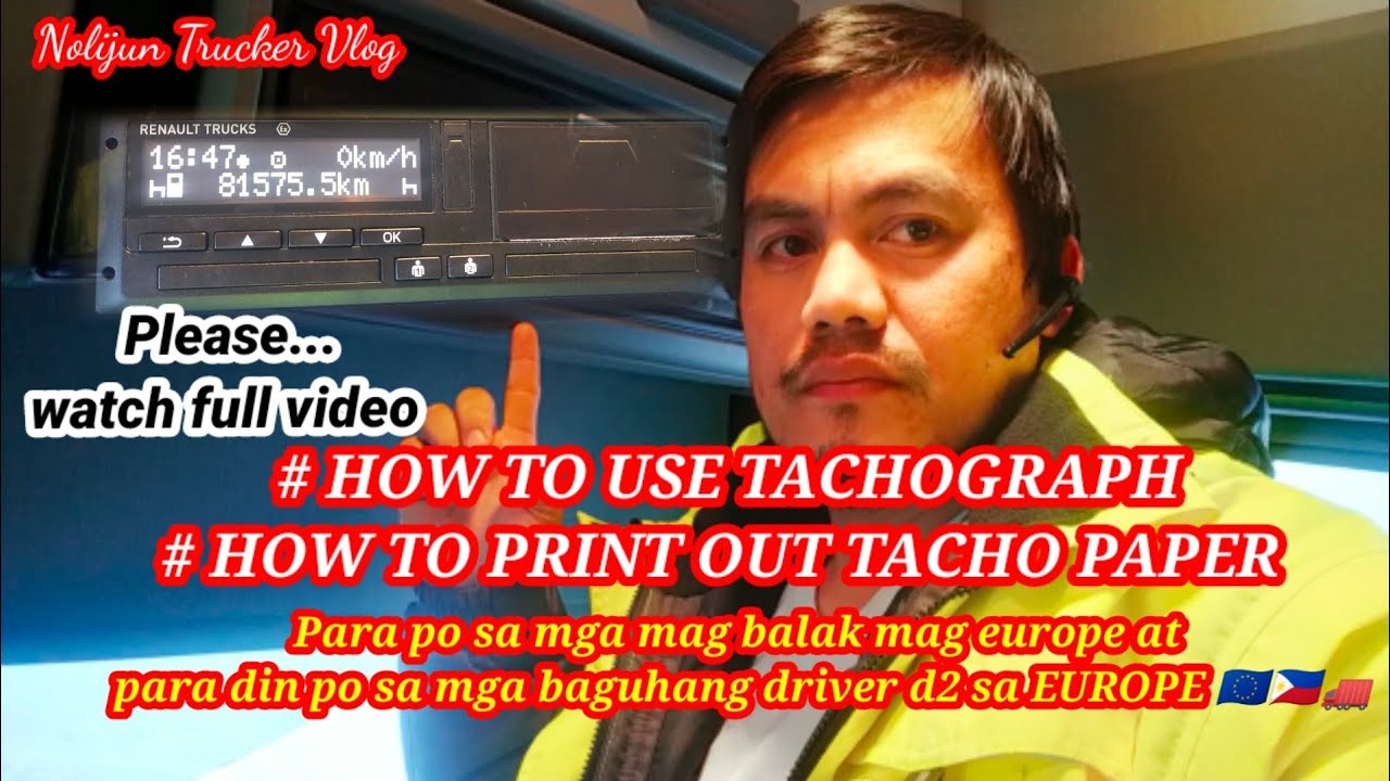 PAANO GAMITIN ANG TACHOGRAPH PARA SA MGA BAGUHAN NATING KA TRUCKERS D2 SA EUROPE 🇪🇺🇵🇭🚛