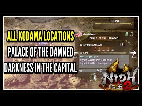 Nioh 2 DLC Palace of the Damned All Kodama Locations in Darkness In The Capital DLC