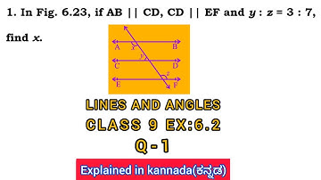 in fig 6.23 if ab | in fig 6.23 if ab parallel to cd cd parallel to ef and y:z=3:7 find x