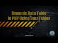 dynamic data table(grid) using php , mysql and data table plugin