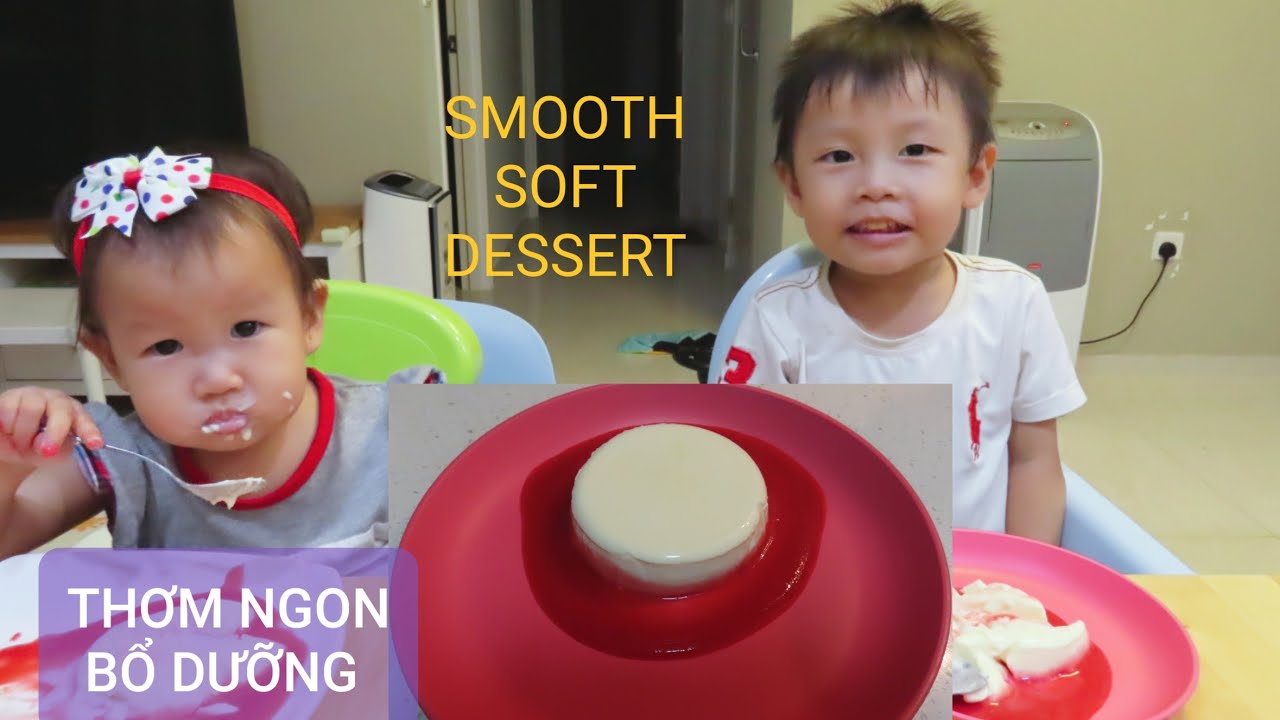 Panna Cotta With Raspberries Sauce/ Bánh Sữa Với Sốt Dâu Tằm Cho Bé
