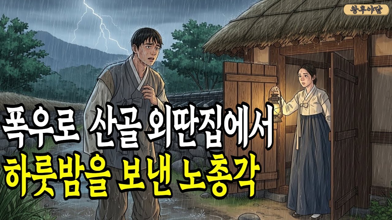 폭우로 산골 외딴집에서 하룻밤 함께 한 노 총각 | 야담,전설,설화,민담,야사,재미있는이야기,옛날이야기,오디오북