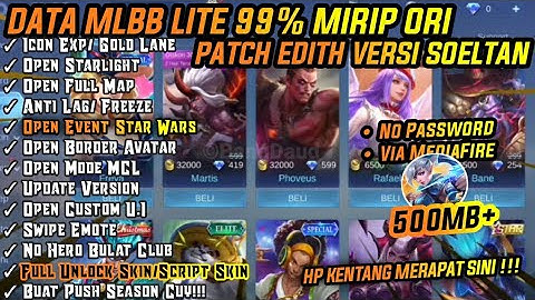 Data Ml Lite 500Mb Auto Lancar !! Atasi Lag Hp Kentang!! Ml Lite