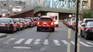 FDNY EMS Division 1 Passing By In Harlem, Manhattan, New York