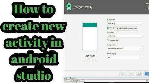 How to create new activity in android studio