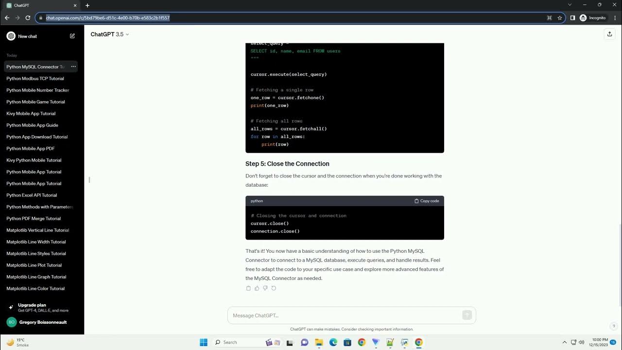 python mysql connector port - YouTube