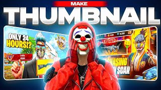 ONLY 2 MINS😱: Make Thumbnail Like a PRO😎 | how to make free fire thumbnail | thumbnail tutorial⚡