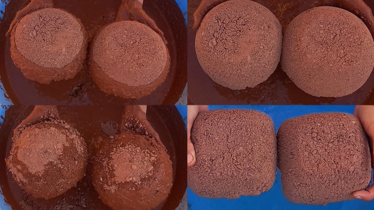 Gritty Rich Reddirt Smashing|| Crumbling and dipping || Dry crumbling on Paste || ASMR ||Satisfying