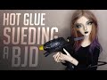 How to hot glue suede your BJD