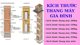 Kích Thước Thang Máy Tiêu Chuẩn Dành Cho Gia Đình Từ 250kg, 300kg, 350kg, 450kg Đến 750kg Kích Thước Thang Máy Tiêu Chuẩn Dành Cho Gia Đình Từ 250kg, 300kg, 350kg, 450kg Đến 750kg