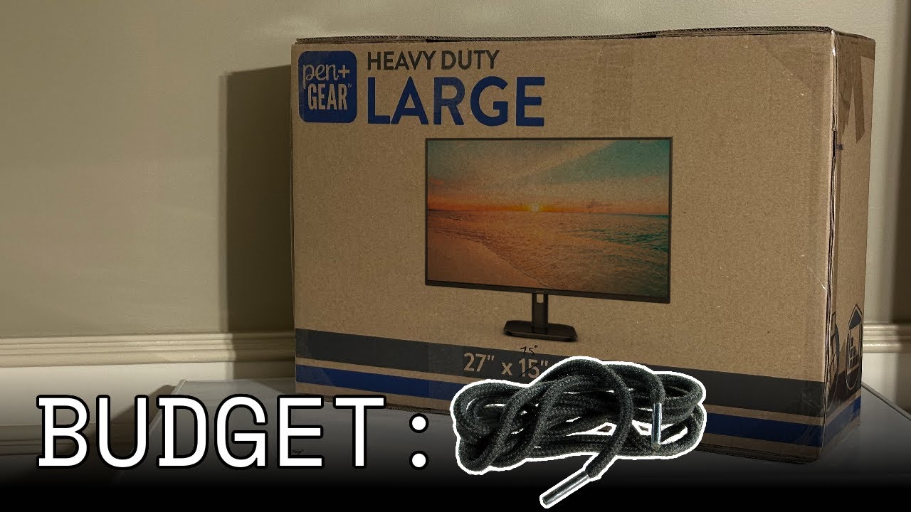 how to pack a 27 inch monitor as cheap as possible - YouTube