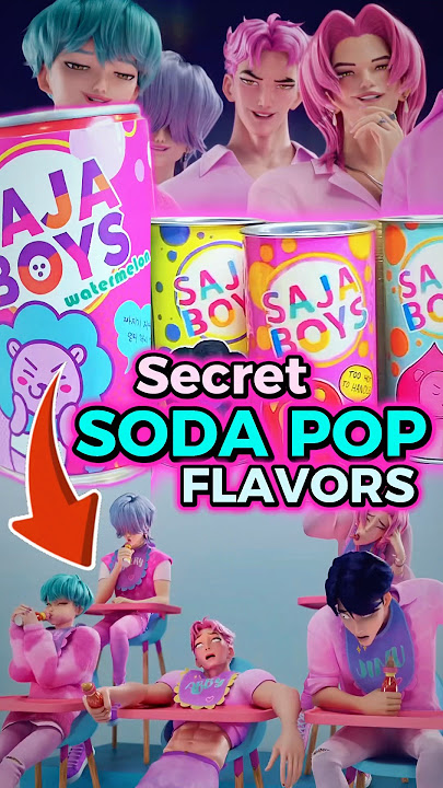 Try These Soda Pop Flavors of Saja Boys… You Missed This Detail! 🥤😳#shorts