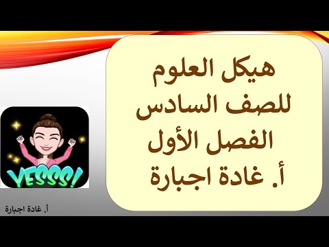 هيكل العلوم للصف السادس الفصل الأول 2026 2025