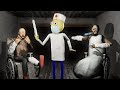 Paciend Granny vs Grandpa vs Doctor Baldi funny real animation