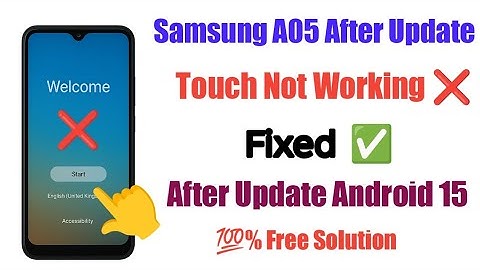 Samsung A05 Fix Touch Not Working After Android 15 Update | 100% Free Solution