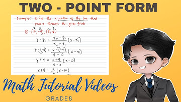 EQUATIONS OF THE LINE | TWO POINT FORM | PROF D