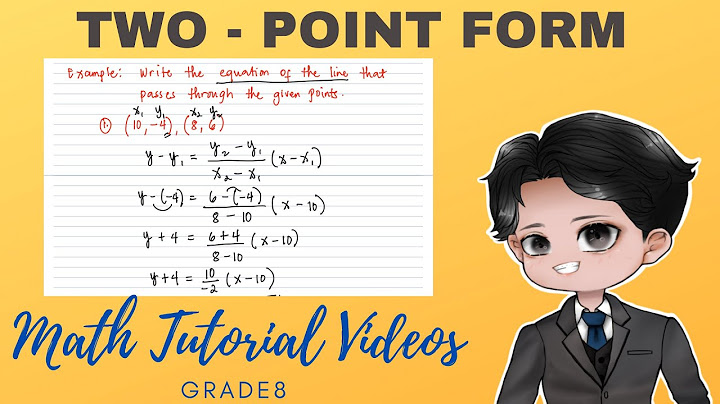 How to write a linear equation with two points