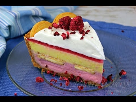 Mango Raspberry Cream Pie