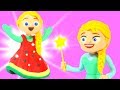 FUNNY KIDS AND THE MAGIC WATERMELON ❤ Play Doh Cartoons For Kids