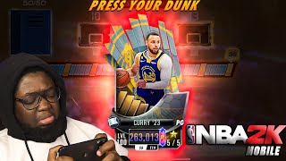 NBA 2K Mobile - FRANCHISE CURRY PRESS YOUR DUNK PACK OPENING!