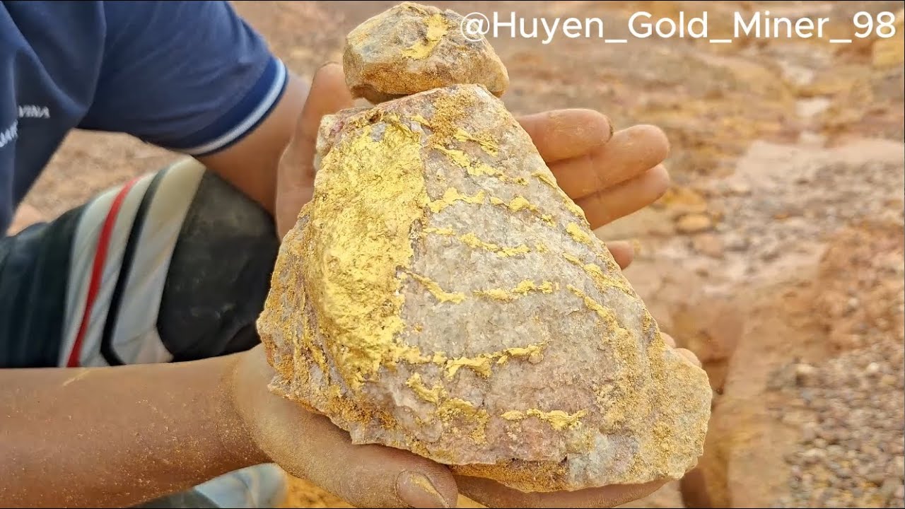 BIG GOLD ORE EP-58, Gold Prospecting After the Flood | 9kg Quartz with Gold & Rare 1kg Nugget