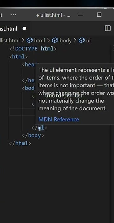 unordered list in html | ul tag | #shorts - YouTube