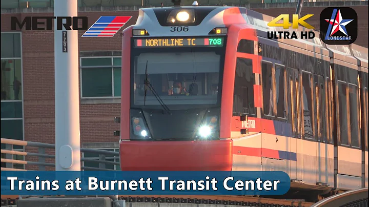 [4K] METRORail Red Line at Burnett Transit Center ...