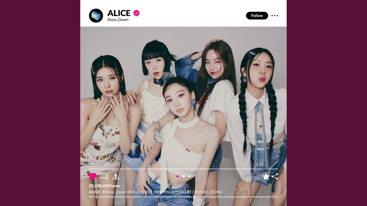 Watch ALICE (앨리스) 'SHOW DOWN' Official Audio on YouTube Watch ALICE (앨리스) 'SHOW DOWN' Official Audio on YouTube
