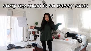 cleaning my room after a month of not cleaning it