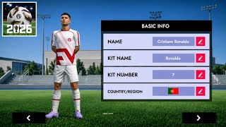 Football League 2026 ▪︎ PLAYER CAREER MODE! ▪︎ Creating & Playing CRISTIANO RONALDO! Gameplay screenshot 1