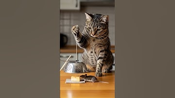 Shocking! 😱😱The cat sets a trap and waits in silence やばすぎ！😱😱猫は罠を仕掛けて静かに待っている #shorts #tabbycat #trap