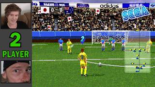 Sega Worldwide Soccer 97 vs FIFA 98 – 2 Player Match [Sega Saturn]