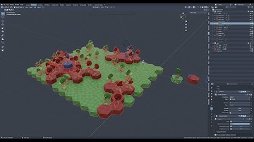 Blender Geometry Nodes: Generated Hexagon Map
