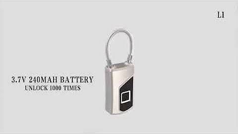 Fingerprint Lock with Key Backup, Smart keyless Waterproof Fingerprint Padlock