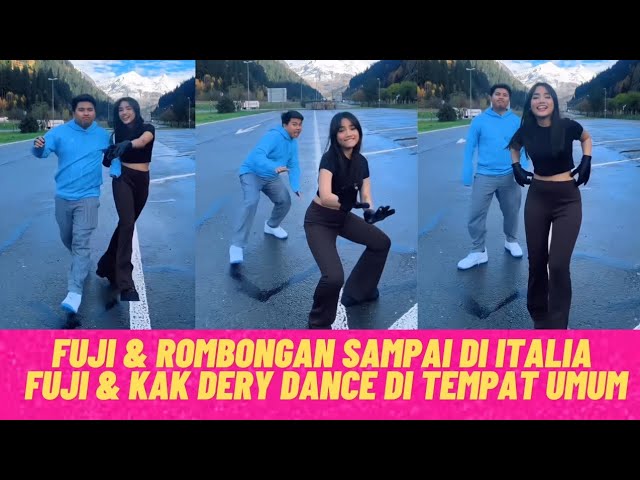 Fuji Rombongan Sampai di Italia Fuji Dance di Tempat Umum class=